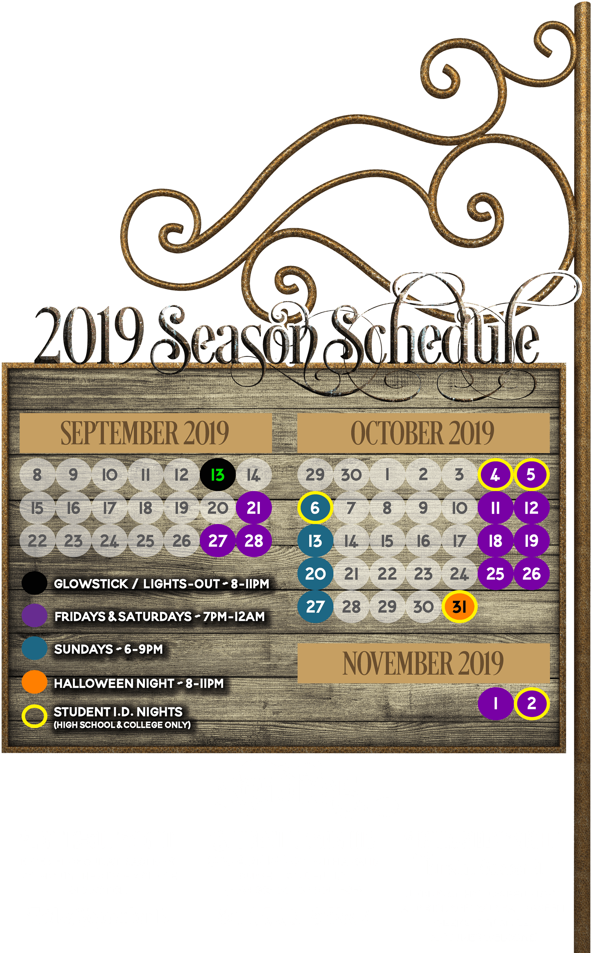 Tickets prices, Discounts, Specials, Calendar Dates & Times